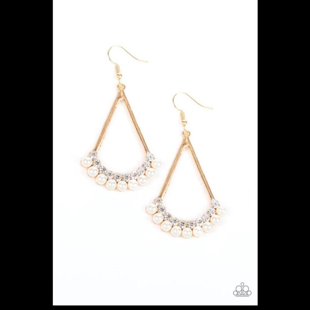 Paparazzi ♥ Top to Bottom - Gold Earrings
